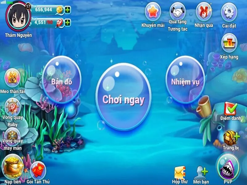Game bắn cá online hấp dẫn