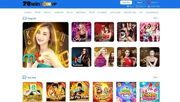 Sản phẩm giải trí chất chơi 78 Win đang cung cấp